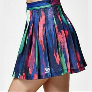 Adidas X Pharrell Williams Limited Edition Pleated Multi Color Skirt Small